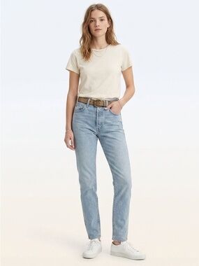 Levi’s Blue 501 S Highrise Button Fly Jeans Size 24 Cotton Skinny Leg